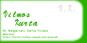 vilmos kurta business card